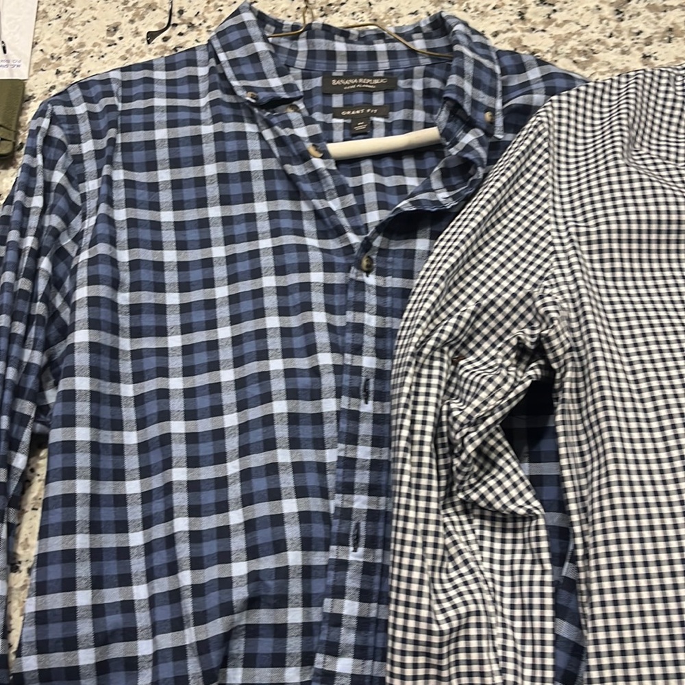 Banana Republic shirt 3 pack medium BLUE